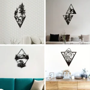 Scenery Theme Mountain Metal Wall Decor 1