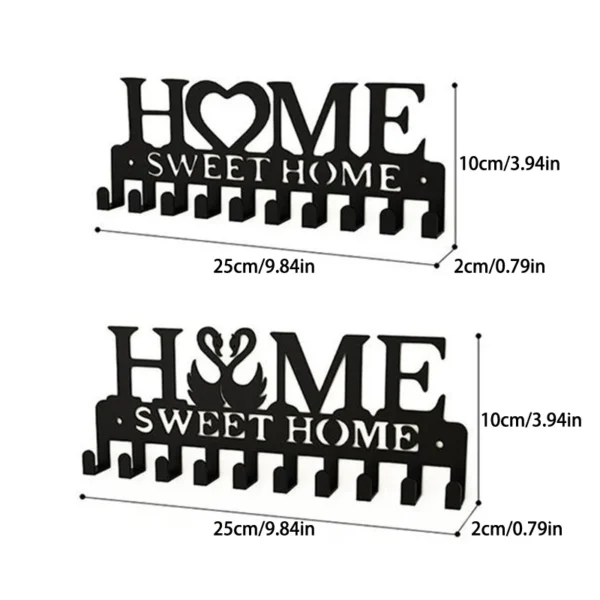 Metal Key Holder Hooks Wall Hanging 6