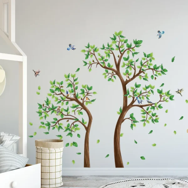 Living Room 3D Green Tree Wall Sticker 6