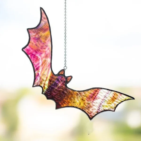 Halloween Bat Stained Glass Suncatcher 6