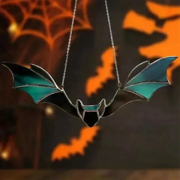 Halloween Bat Stained Glass Suncatcher 4