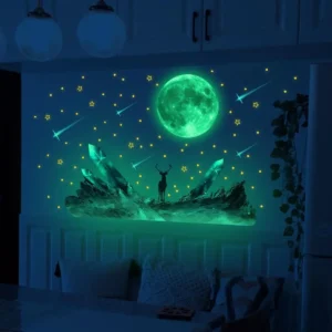 Glow In The Dark Luminous Moon Wall Sticker 1