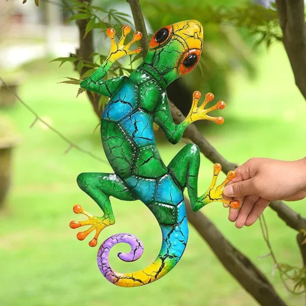 Metal Gecko Garden Decor 1