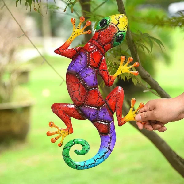 Metal Gecko Garden Decor 2