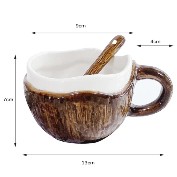 Coconut Shell Ceramic Mug 6