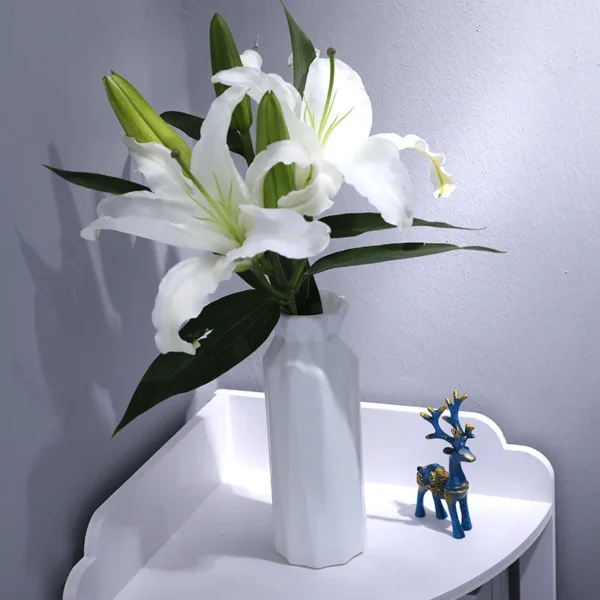 White Imitation Ceramic Flower Pot 2