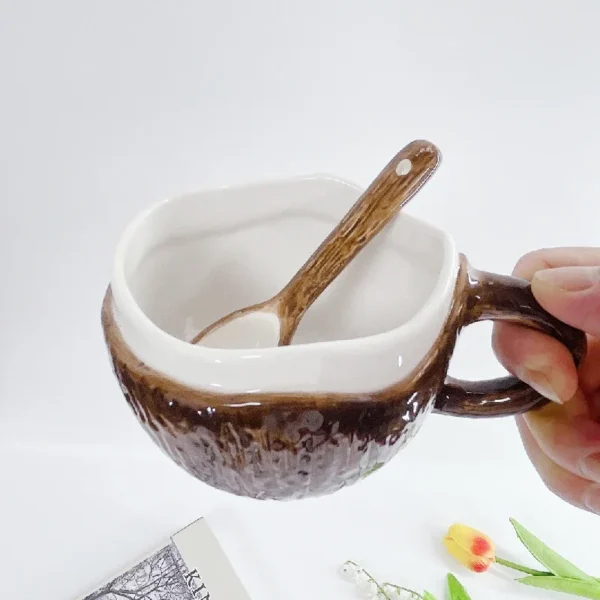 Coconut Shell Ceramic Mug 5