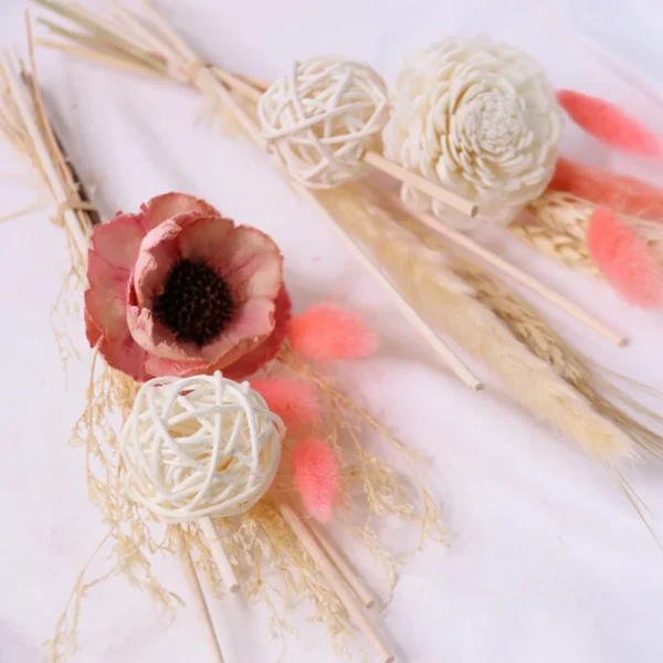 Dried Flower Rattan Sticks Diffuser Set 2