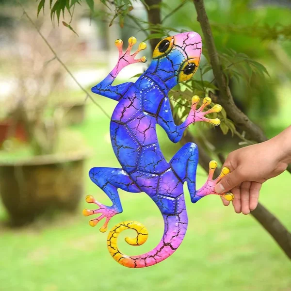 Metal Gecko Garden Decor 3